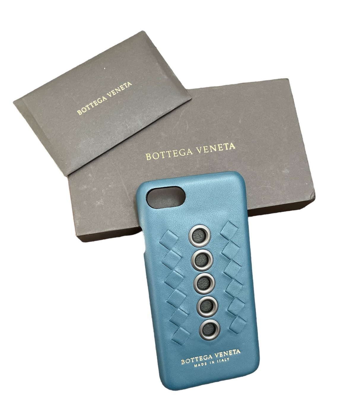 BOTTEGA VENETA（iPhoneケース ・ ブルー・ネイビー/青色系）の