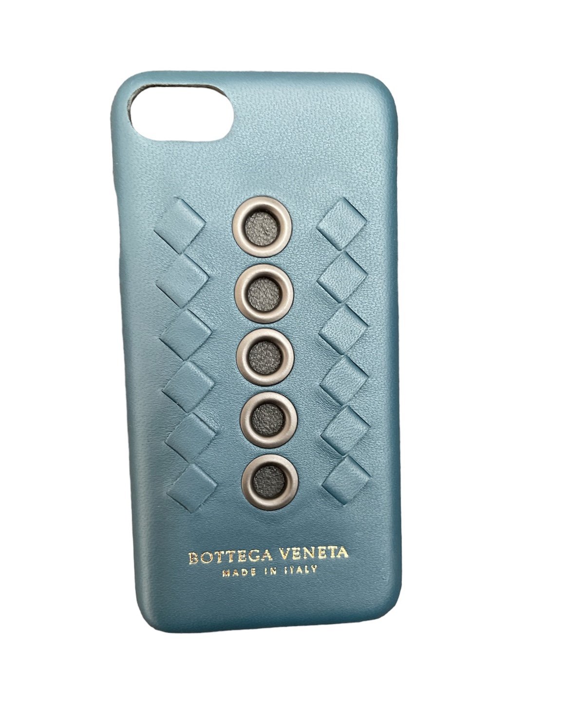 【美品】BOTTEGA VENETA iPhone7/ 8/ SE レザーケース ボッテガヴェネタ】レザー iPhone7/8/SE ケース ブルー