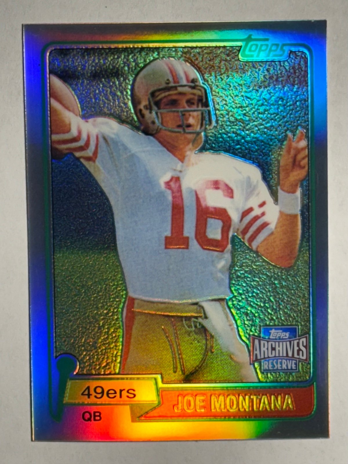 Joe Montana 2001 Topps Archives Refractor RC