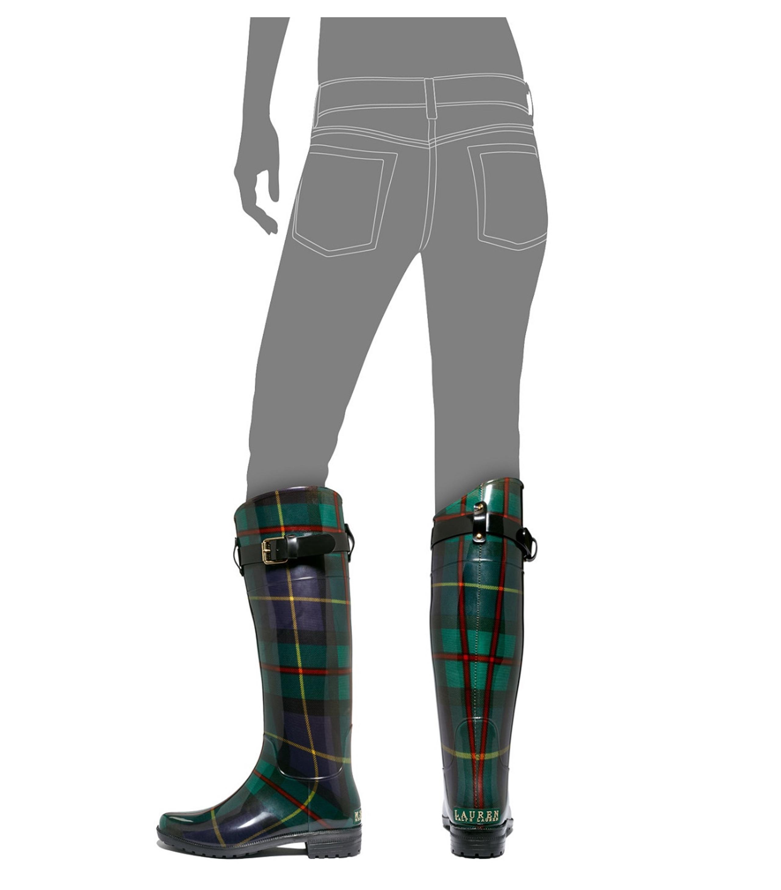 Lauren Ralph Lauren Women’s Rosalyn II Rain Boots Size 6 / Plaid/ Equestrian