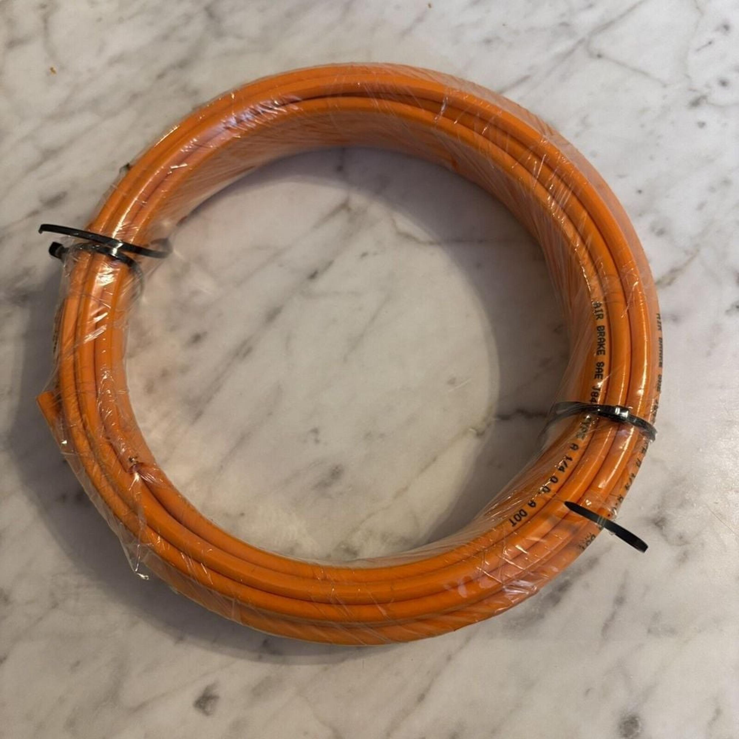 New Air Line 1/4" OD x 50' Orange SAE J844 Nylon Air Brake Tubing DOT Approved