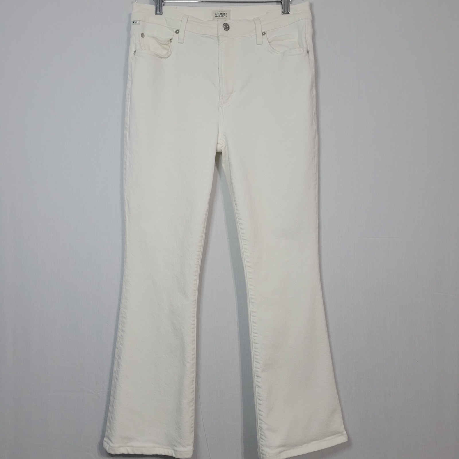 Citizens of Humanity Lilah high rise flared jeans women's sz 29, white, nautical
