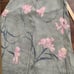 VTG 90s Maxi Skirt Rayon Floral Sage Green Pink Flowers Fairy Whimsical Women 14