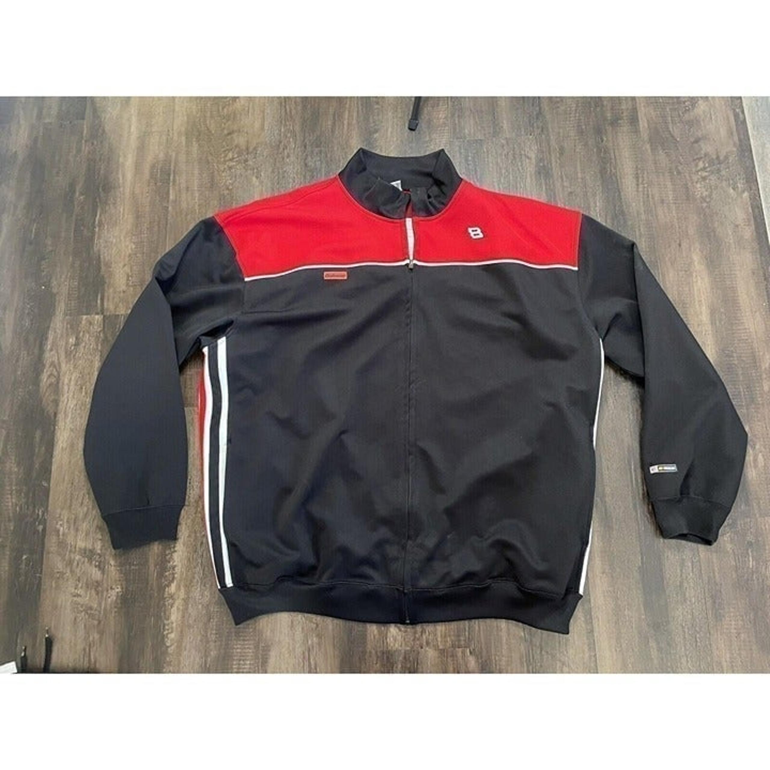Dale Earnhardt Jr. Jacket Mens XL Budweiser Red Full Zip Windbreaker Chase