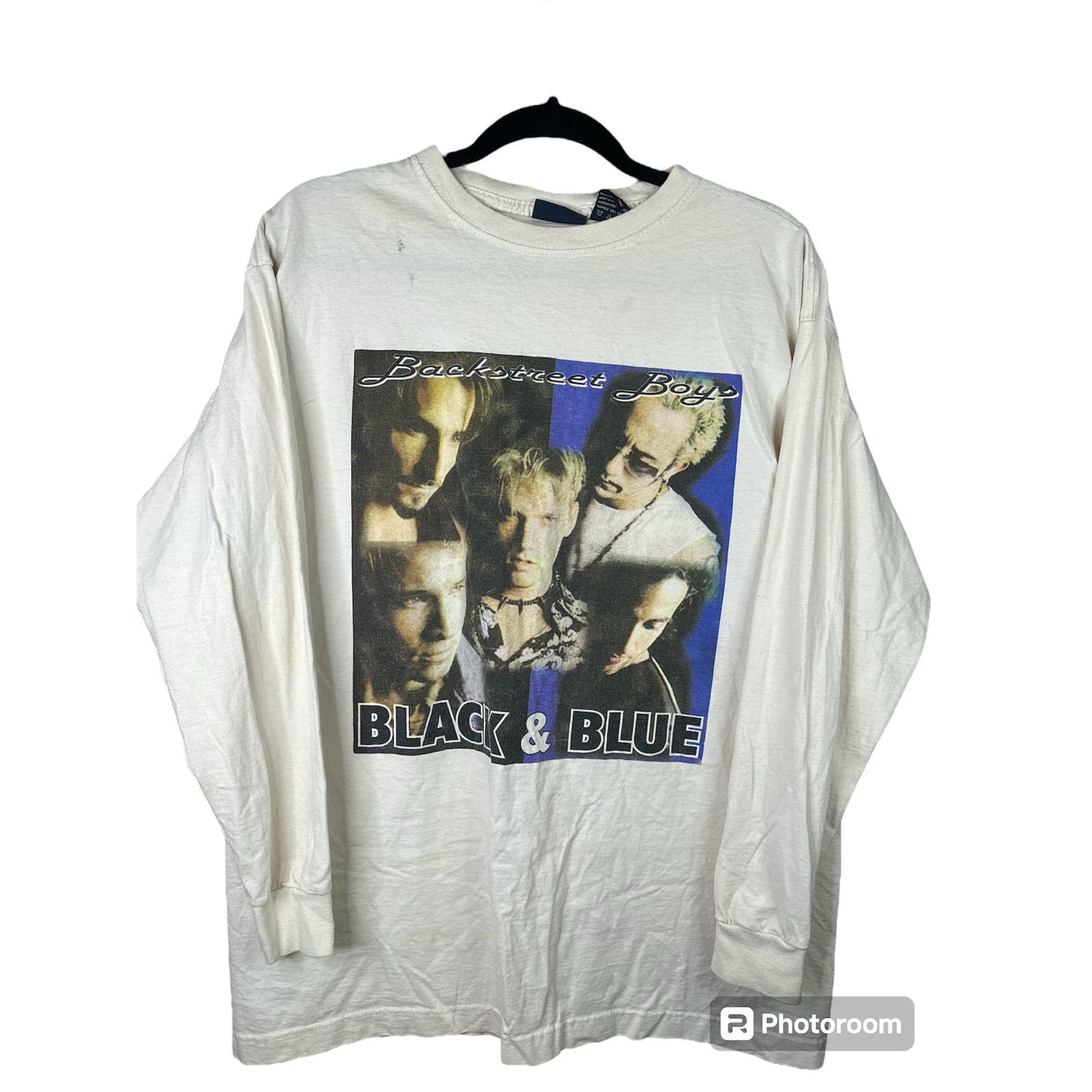 Backstreet Boys Y2K 2001 Tour Concert Band Tee Long Sleeve ‘Black & Blue’ Size L