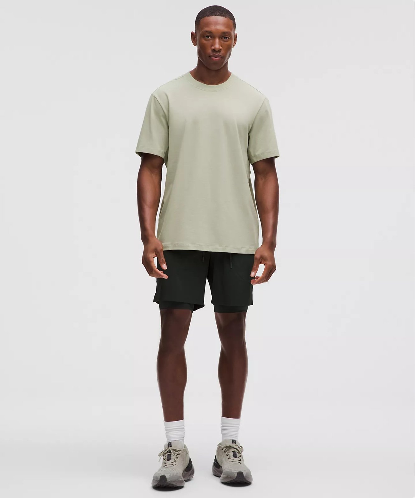 Lululemon Size Medium Zeroed In Short-Sleeve Shirt, Fog Green, NWT