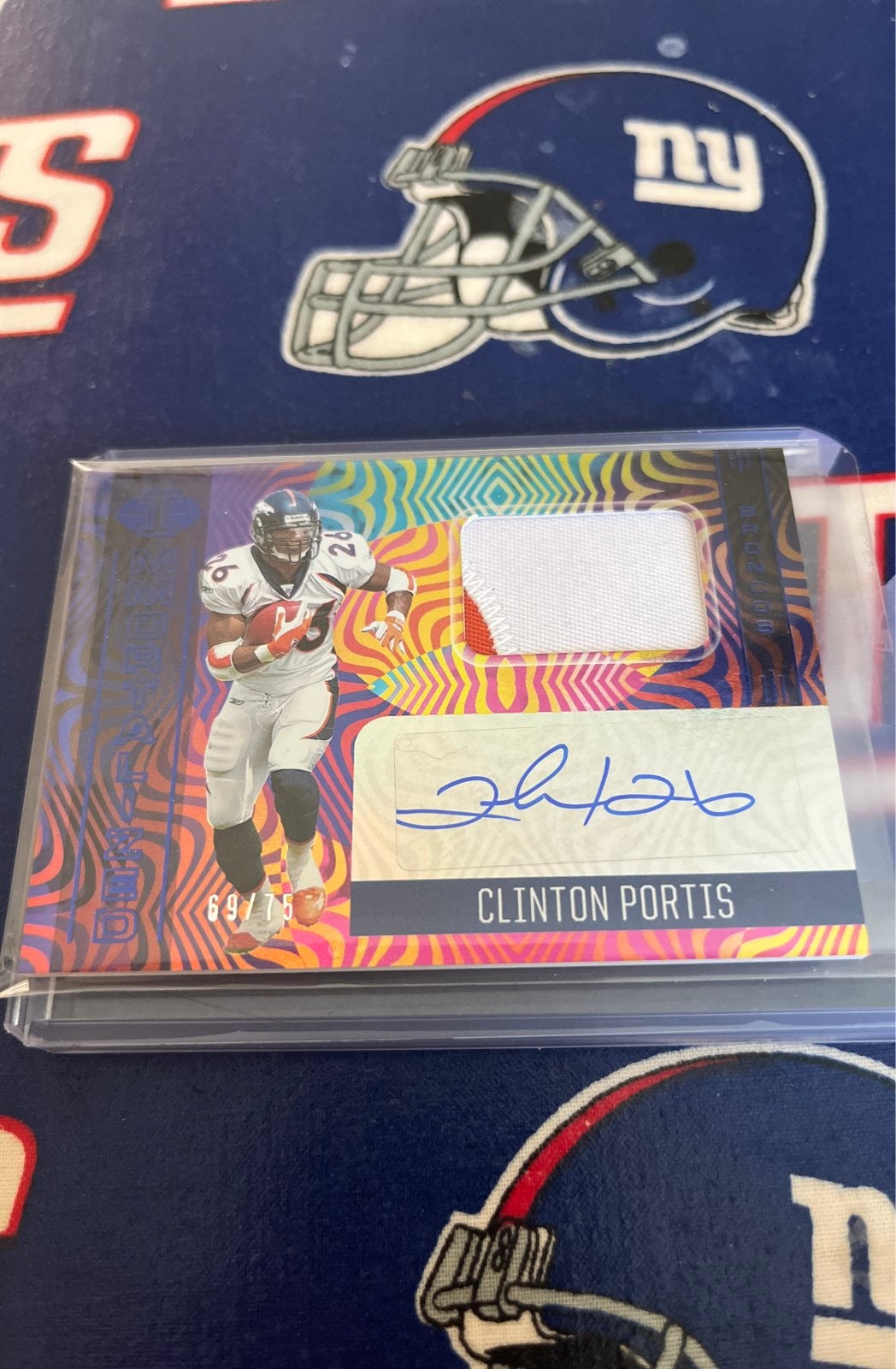 2021 Panini Illusions Immortalized Clinton Portis Autograph / Jersey Relic /75