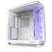 NZXT H6 FLOW RGB Compact Dual-Chamber Mid-Tower Airflow Case, White