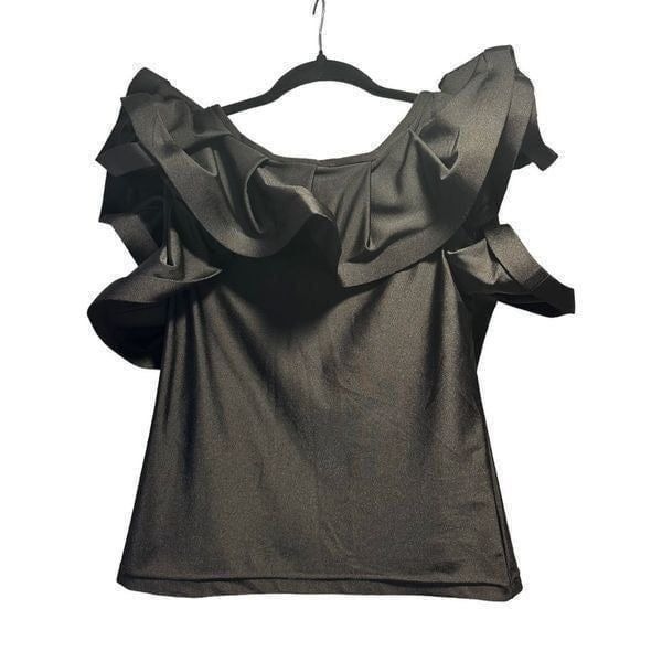 Another Story Ruffled Stretchy Top