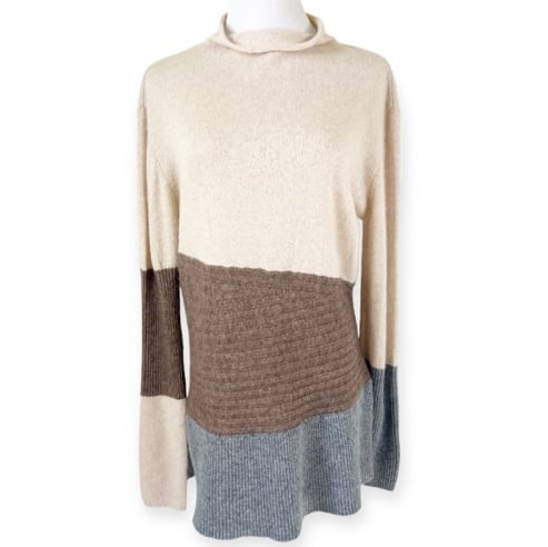 Stitch & Needle 100% Cashmere Mock Neck Sweater Small