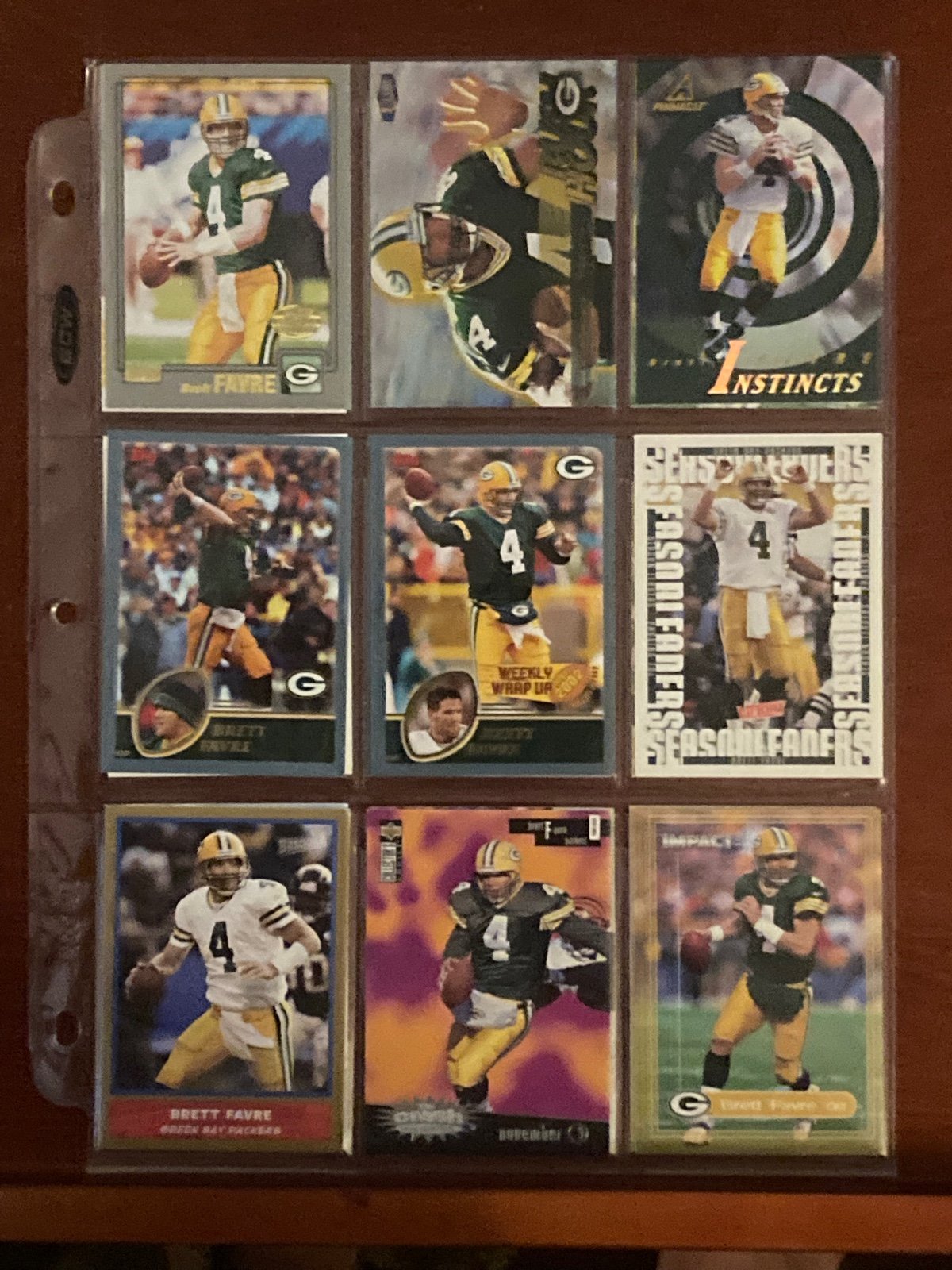 Lot of Brett Favre football cards 73 cards mint condition