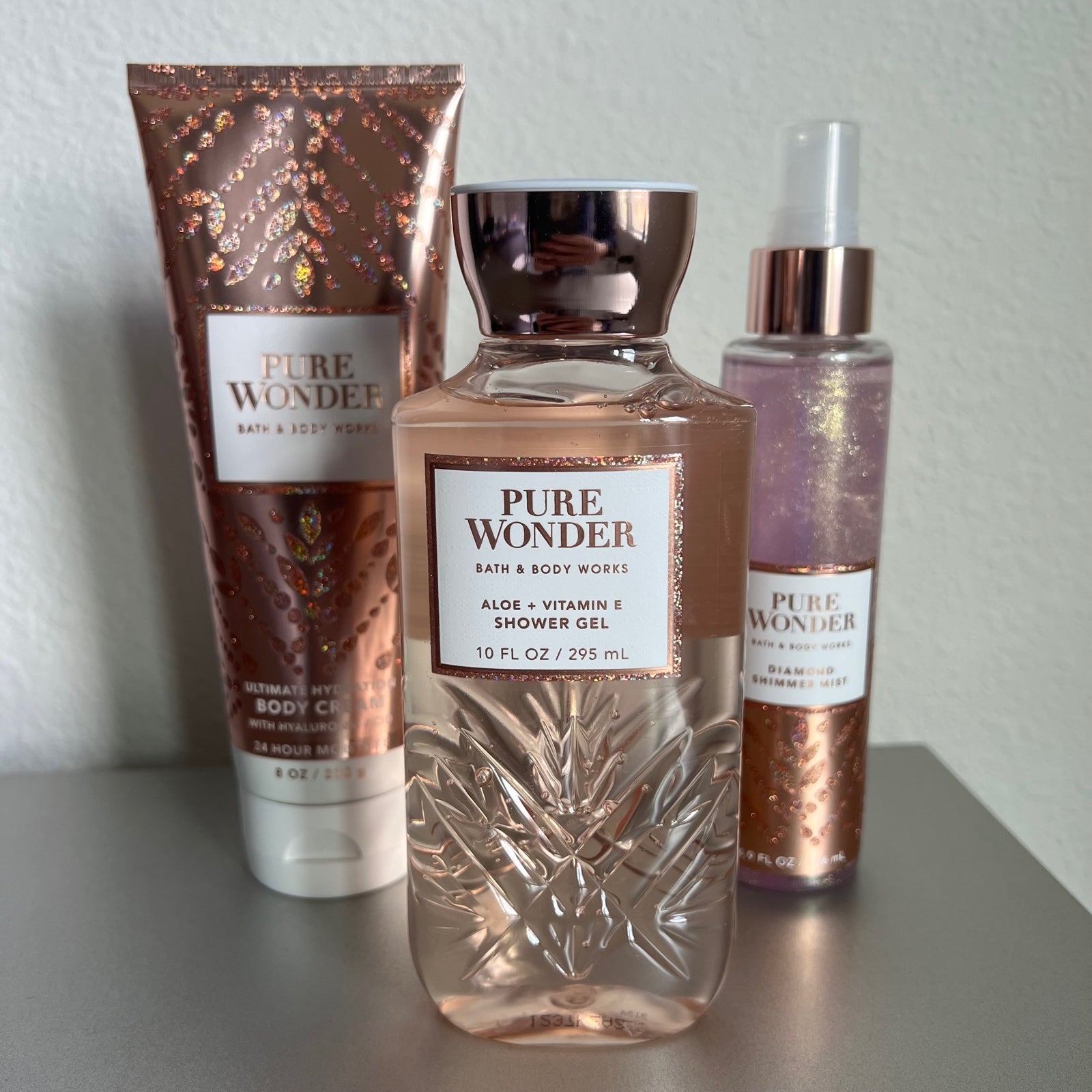 Bath & Body Works Pure Wonder Body Cream, Shower Gel, Shimmer Mist