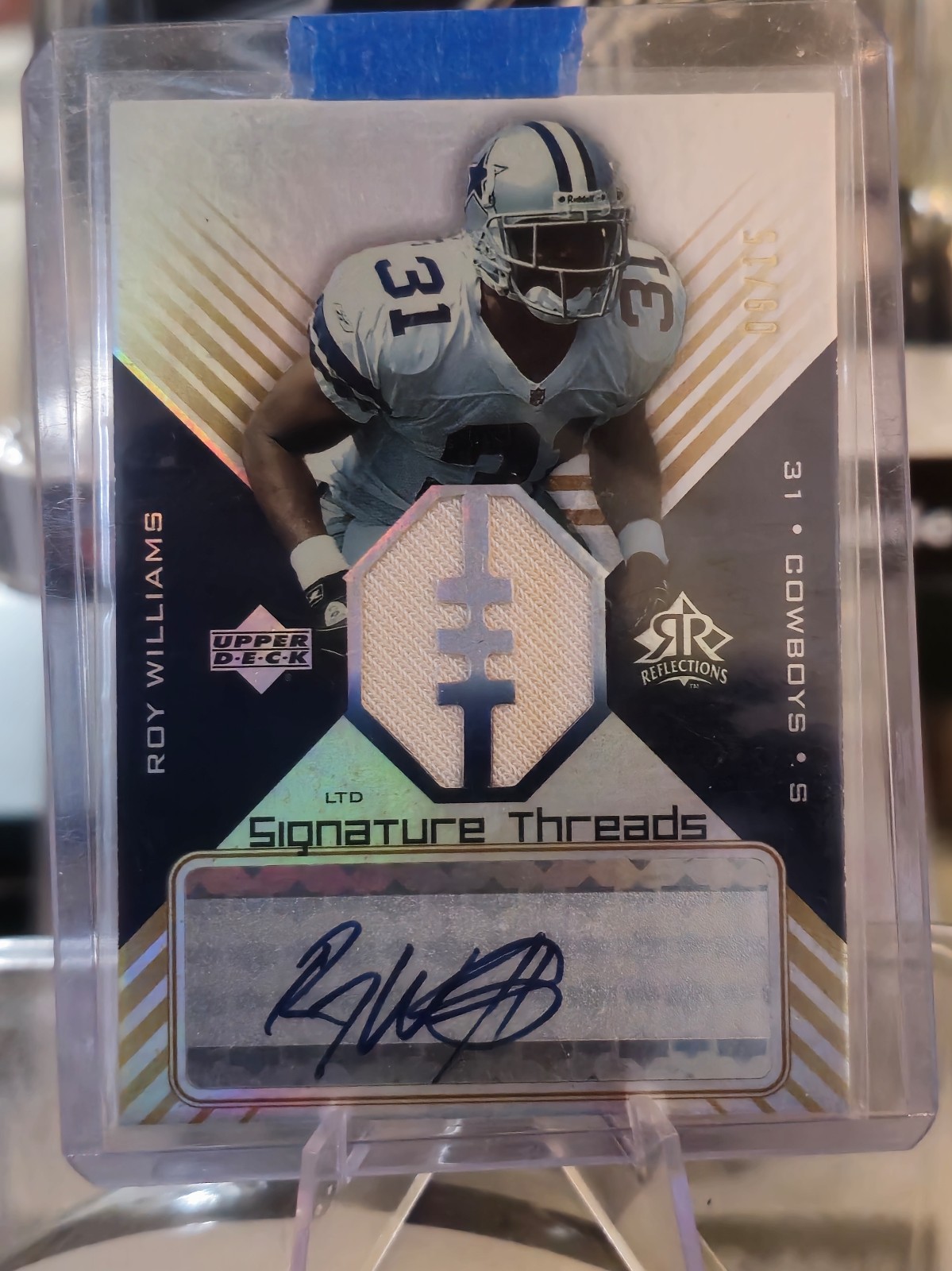 2006 Upper Deck Reflections Signature Threads Roy Williams Patch Auto /15