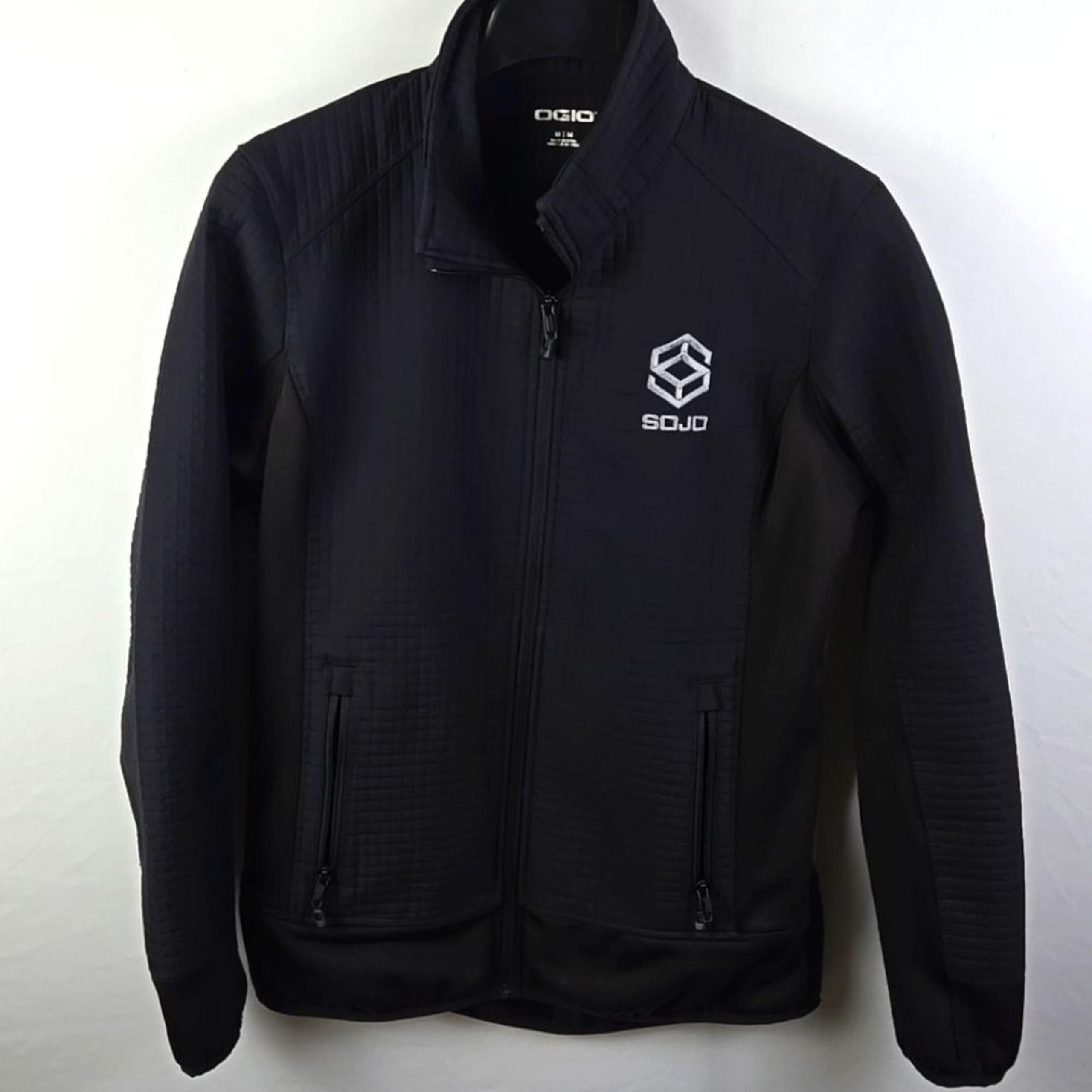 OGIO Men's Blacktop Exaction Soft Shell Black Jacket w/ Logo Sz M