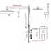 Bronze Shower System 12inch Brushed Gold Faucet Mixer Trim Kit (Valve Included)