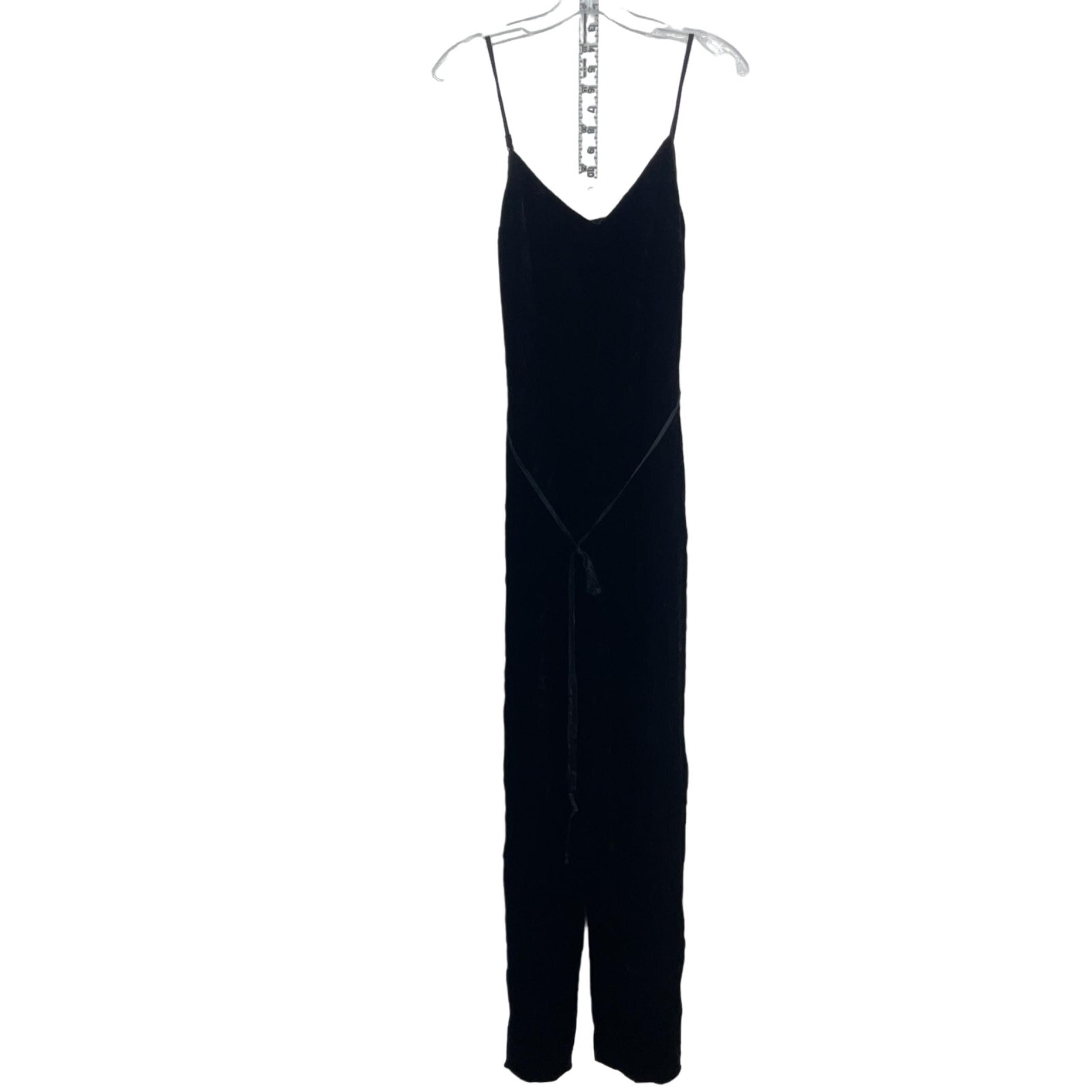 Rag & Bone Black Soft Velvet Women's Sleeveless Pant Jumpsuit Size 4 NWT