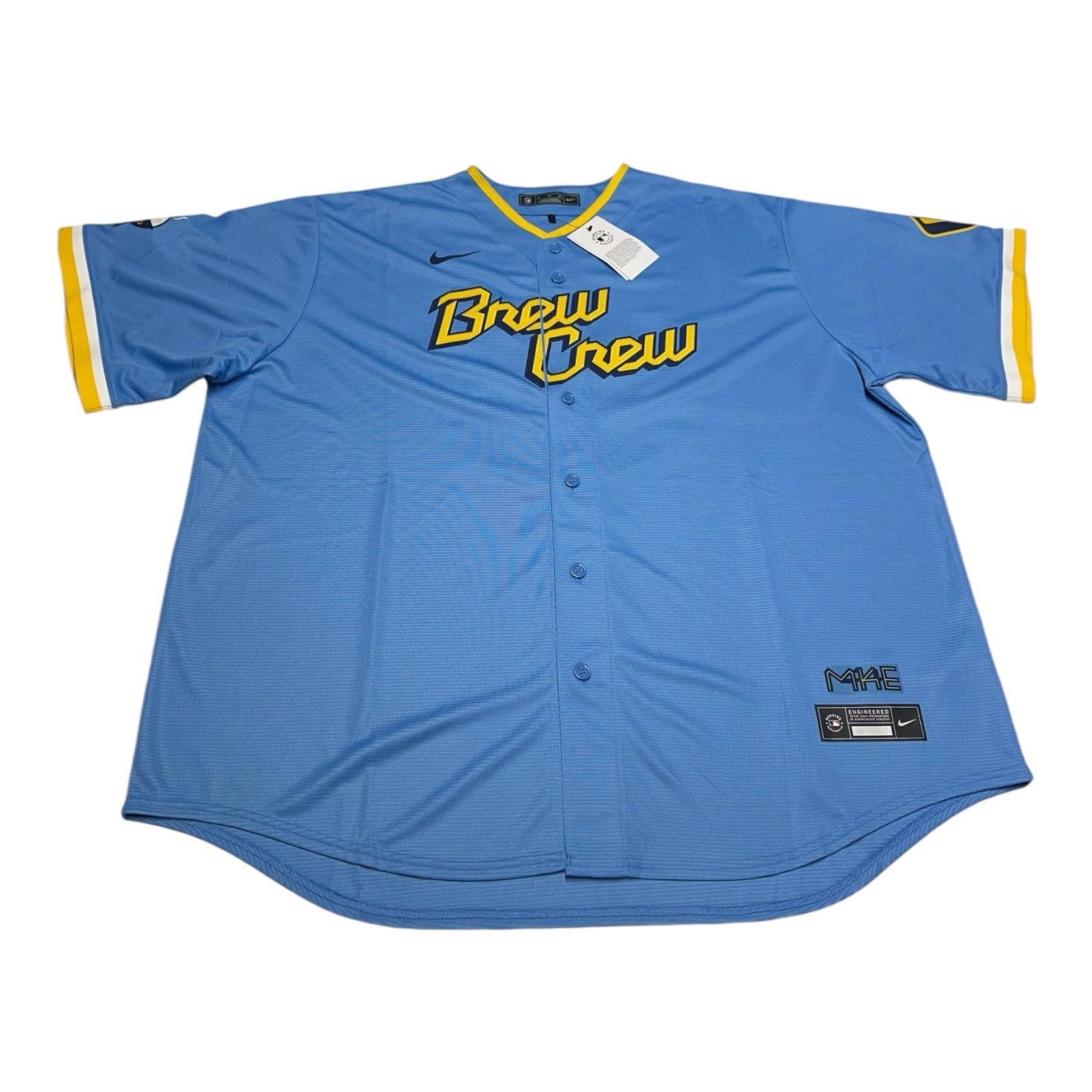 Nike Christian Yelich Jersey Men's 3XL Blue Milwaukee Brewers 2022 City Connect