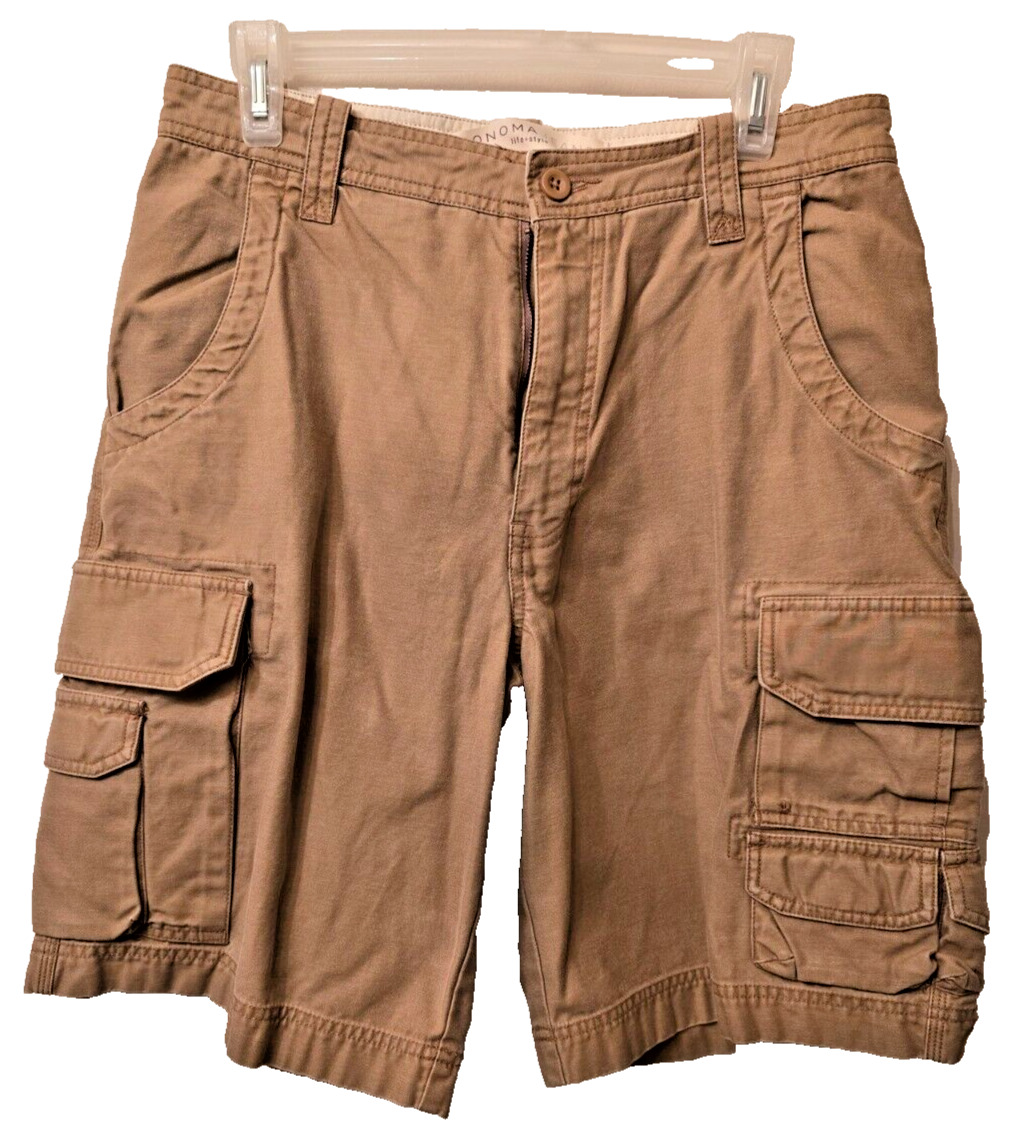 Sonoma Life+Style Men's Cargo Shorts Size 32 Brown