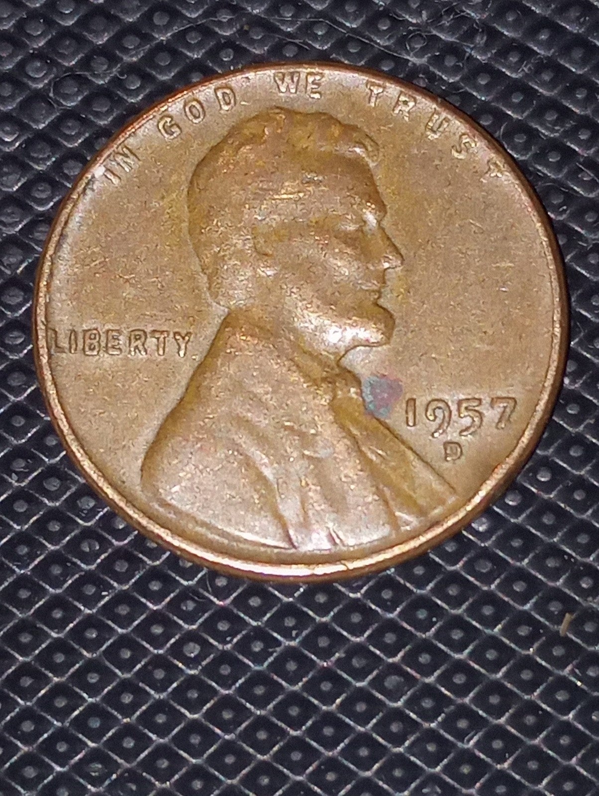 1957 d penny error