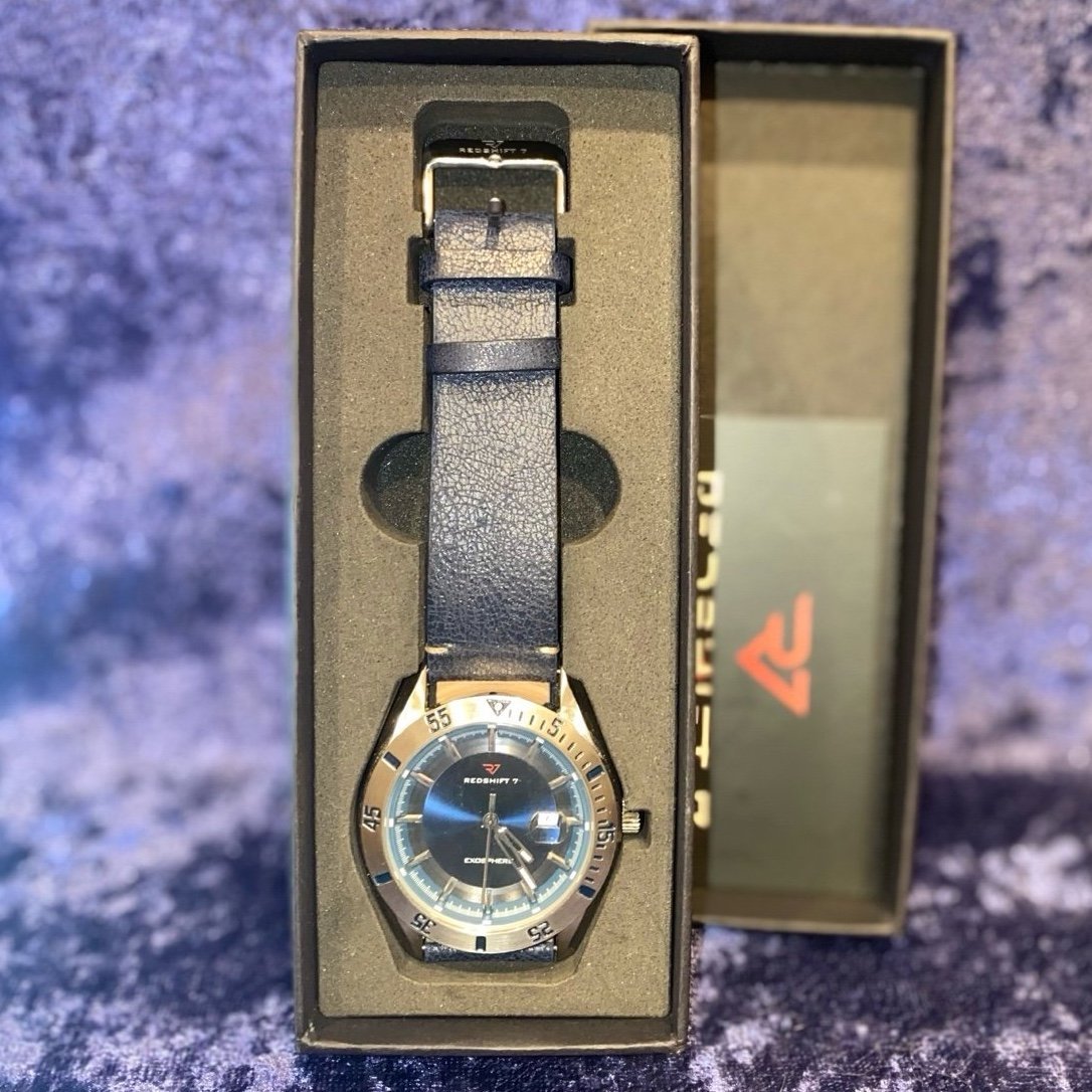 Redshift 7 Exosphere Men’s Leather Dark Blue Watch