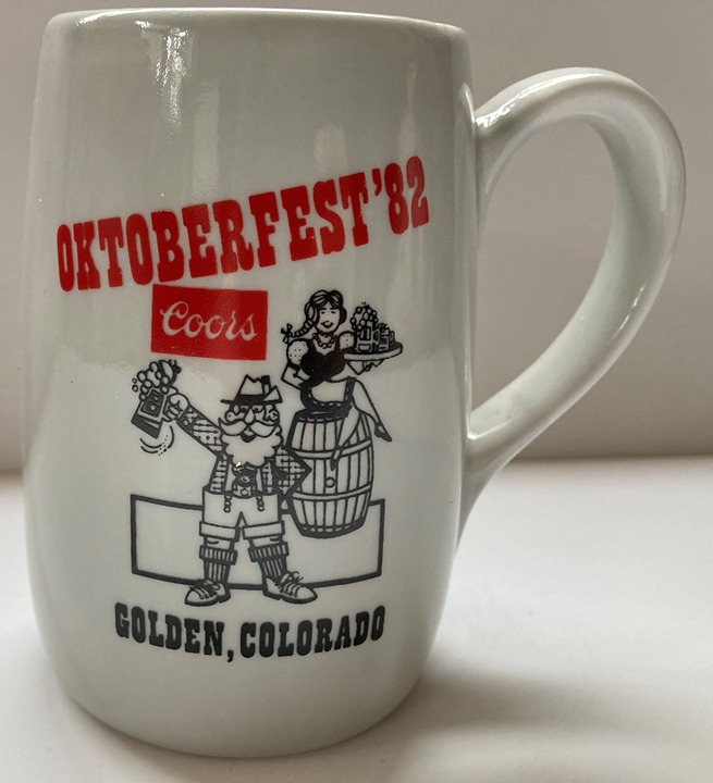 Oktoberfest ‘82 Coors Golden Colorado ceramic mug collectible collectable 1982