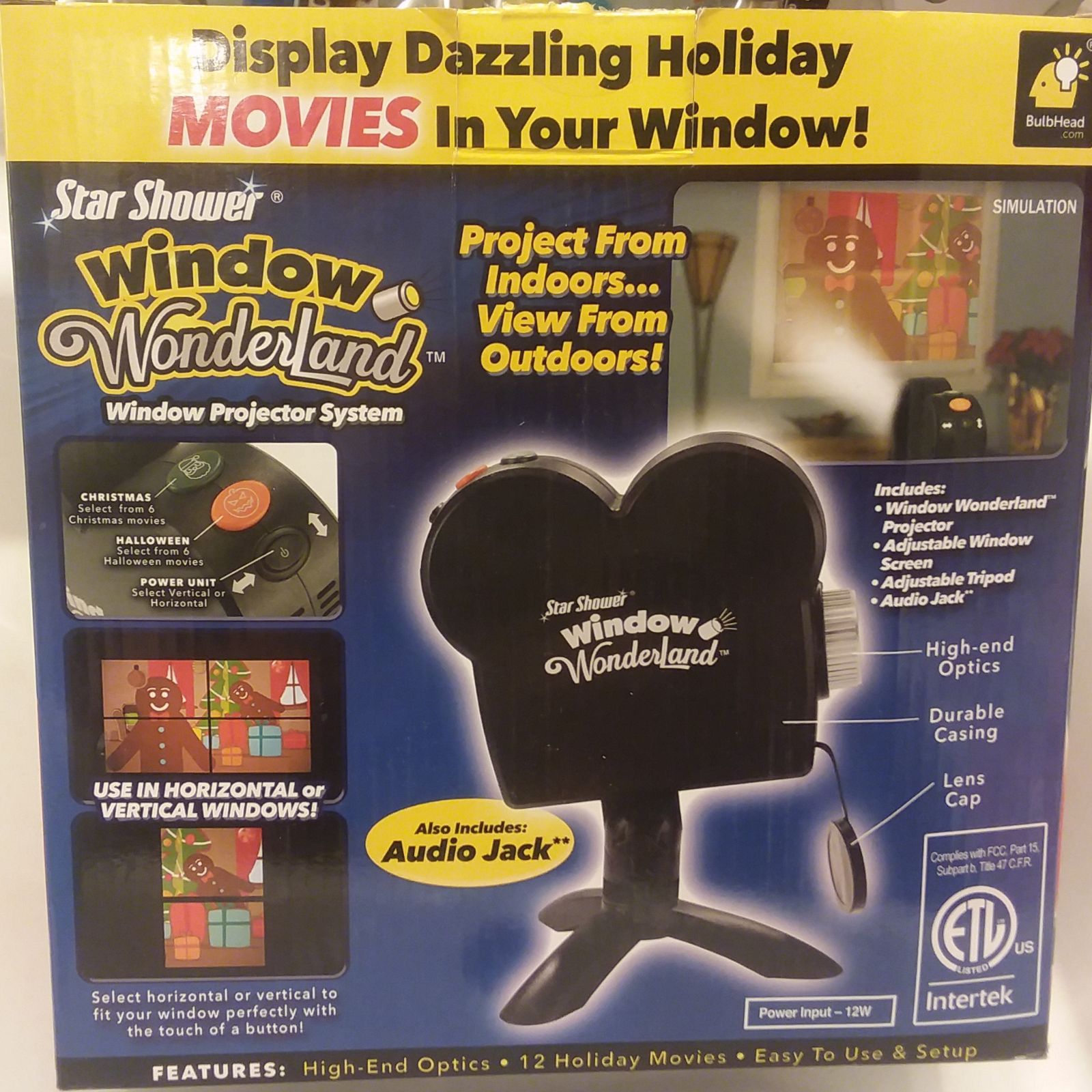 Holiday/Christmas Window movie projector