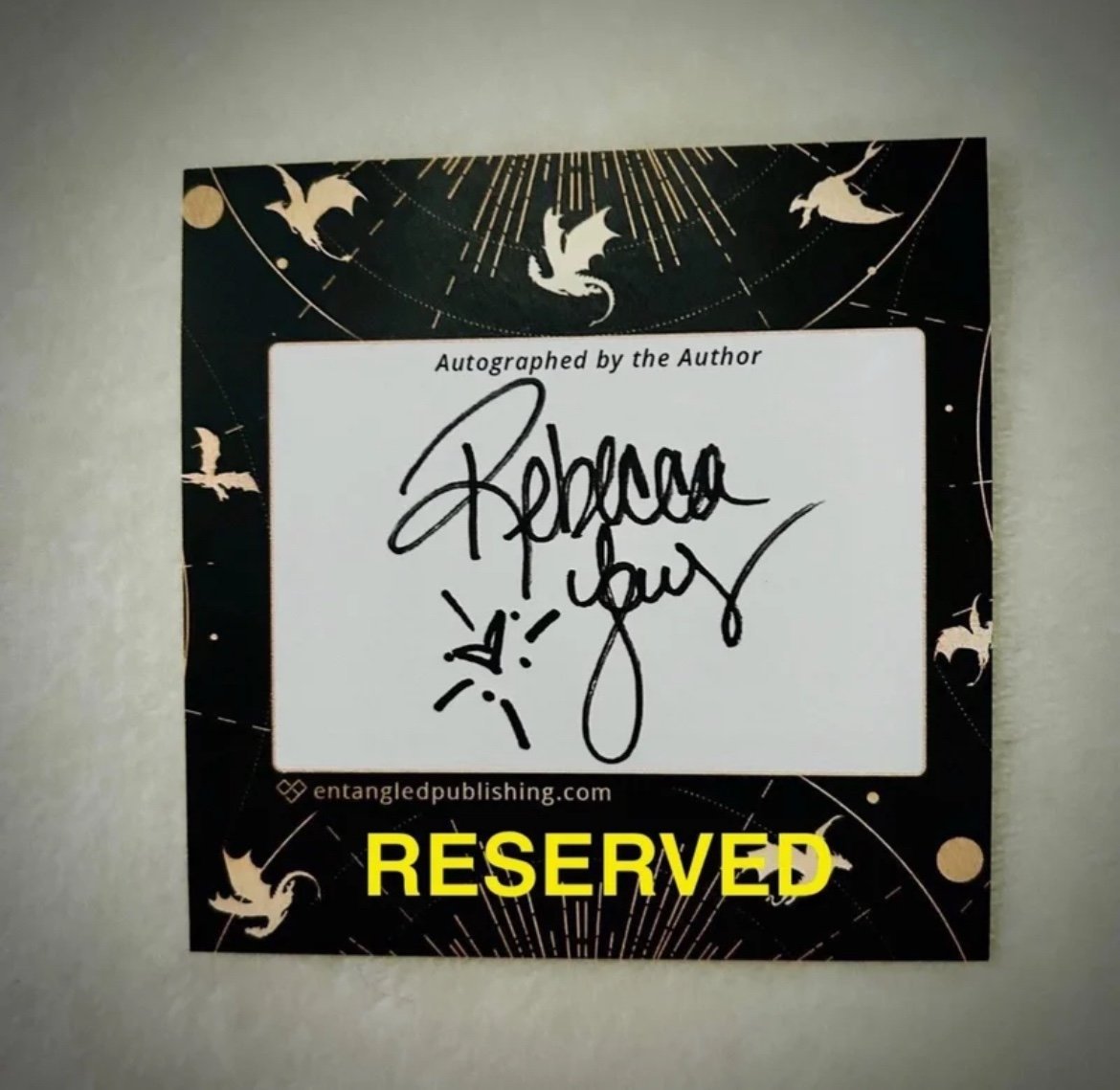 NEW! Two Fourth Wing Bookplates w/ Dragons Signed Rebecca Yarros Exc. Cond.!