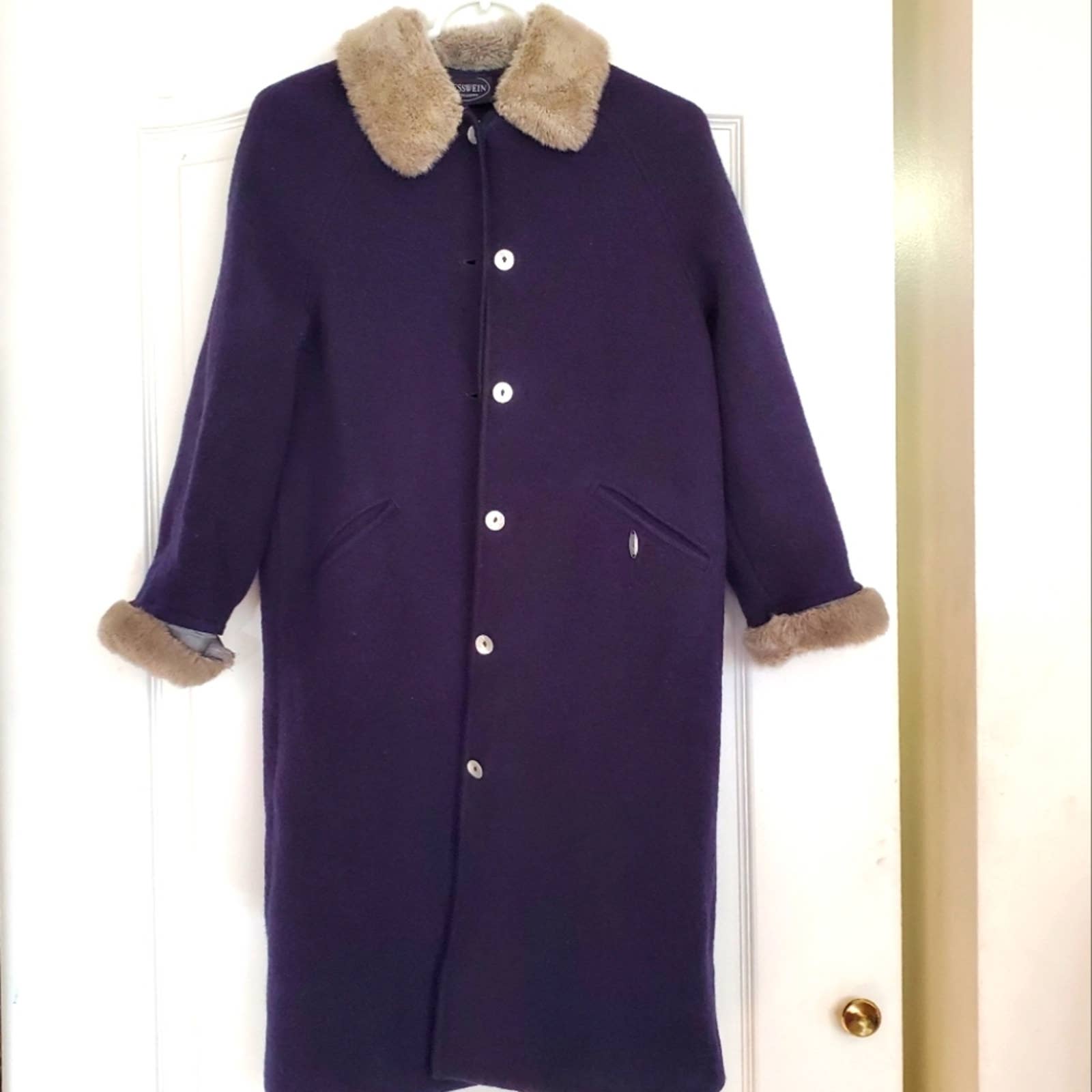 Giesswein boiled wool spring/fall coat + hat size 152 (US 12)