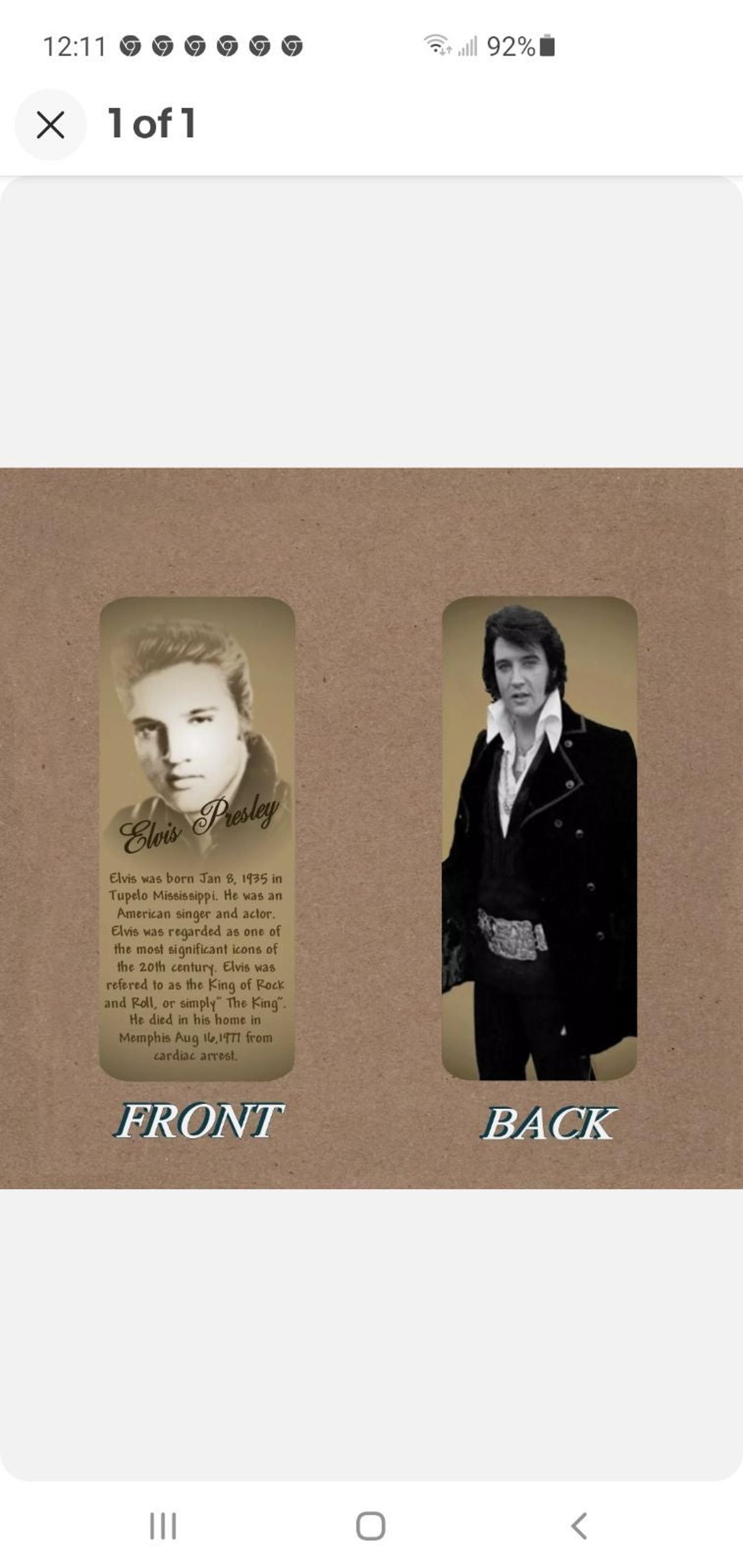 Elvis presley n Marilyn Monroe bookmarks