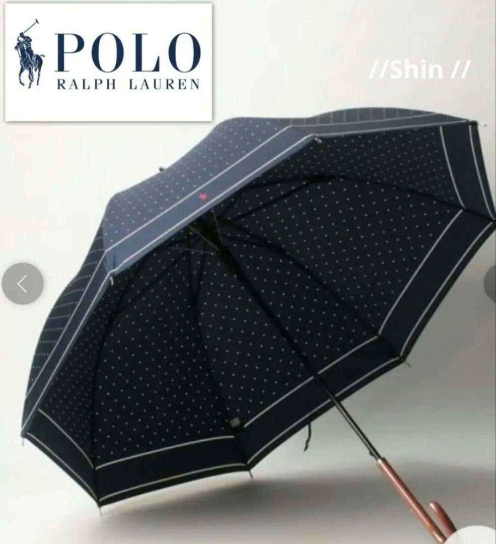 Polo Ralph Lauren (Umbrella) Long Umbrella, Dot, Navy Blue, 60cm
