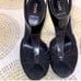 Heels Fendi T Strap Lisa Authentic Tribute stilettos suede black