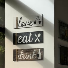3 Pcs Farmhouse Kitchen Wall Decor Eat Sign Rustic Wooden Kitchen Sign