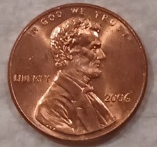 DOUBLED DIE OBVERSE LINCOLN MEMORIAL CENT