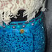SHERRI HILL western of the shoulder crochet sequence skirt two piece set size 0