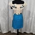 SHERRI HILL western of the shoulder crochet sequence skirt two piece set size 0