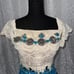 SHERRI HILL western of the shoulder crochet sequence skirt two piece set size 0