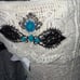 SHERRI HILL western of the shoulder crochet sequence skirt two piece set size 0