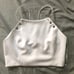BEBE Grommet Bare Shoulder Halter Top
