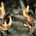 Resin deer antler candle holders