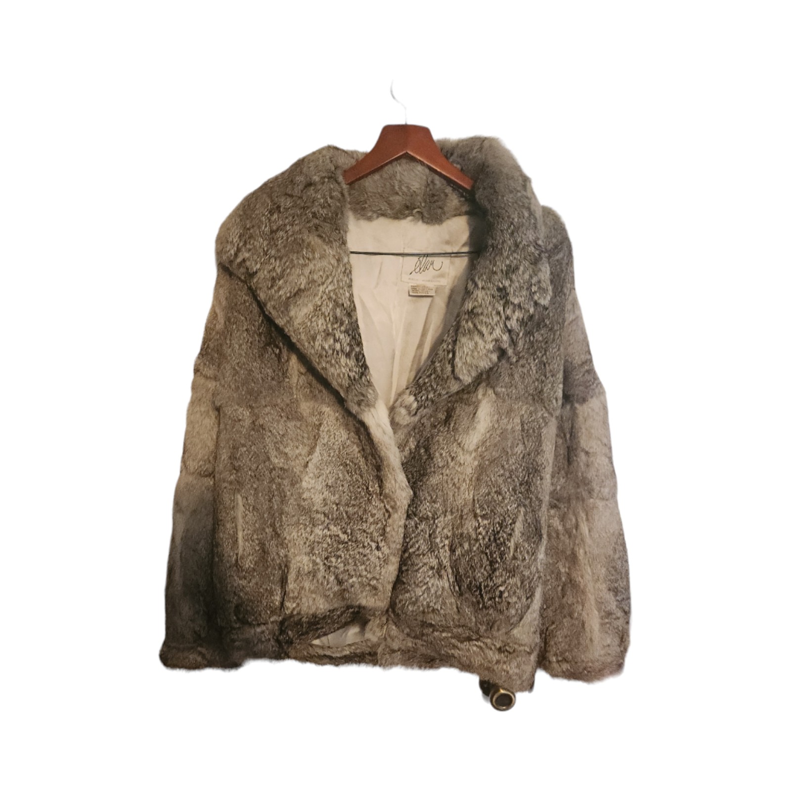 Vintage rabbit fur jacket, EUC