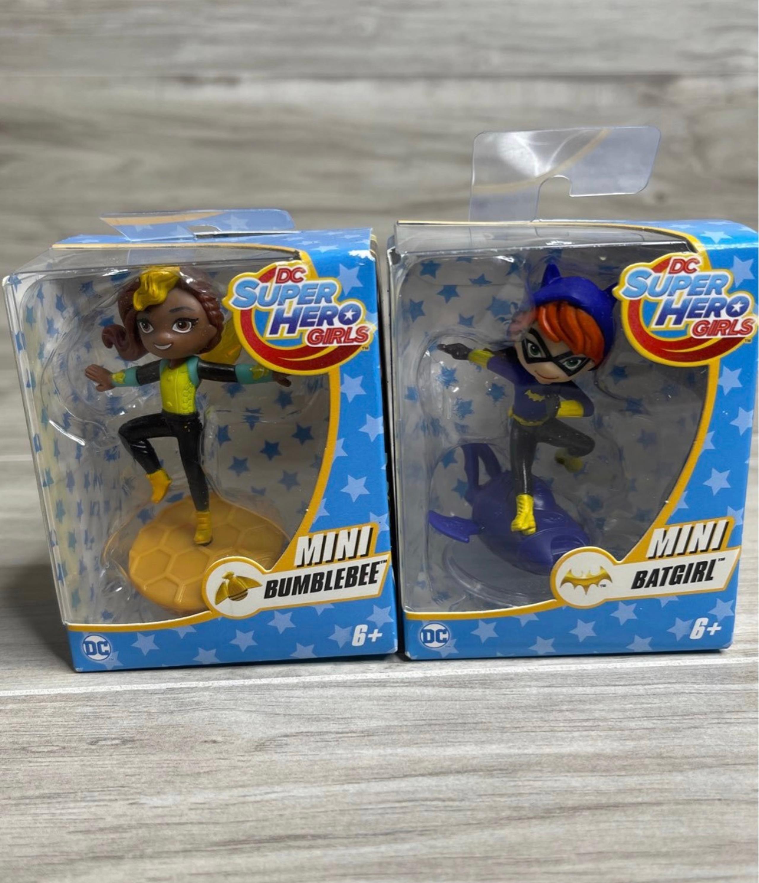 (2) DC Superhero Girls mini figures bumblebee & batgirl