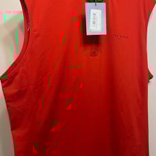 Ted Baker Mens’s GALA TRIM GOLF QUARTER-ZIP VEST IN RED Size 6 (XXL) 189