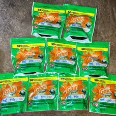 GAIN Flings 3 in 1 Laundry Detergent Oxi Febreze 16 Pacs Island Fresh Lot of 9