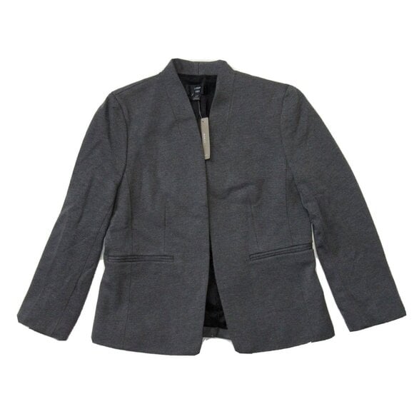 NWT J.Crew Going Out Blazer in Heather Dove Stretch Twill Open Front Jacket 10