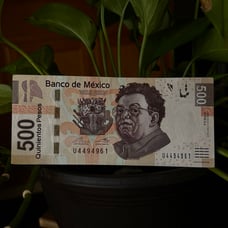 Mexico 500 Pesos Billete Note Frida Khalo and Diego Rivera PastDesign