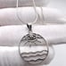 .925 Sterling Silver Evil Eye, Sun & Water Necklace