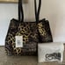 Cavalli Class Cinque Ruched Shopper Bag Leopard Print