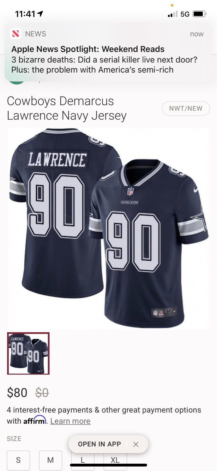 Nike D. Lawrence#90 -sz.M Cowboys