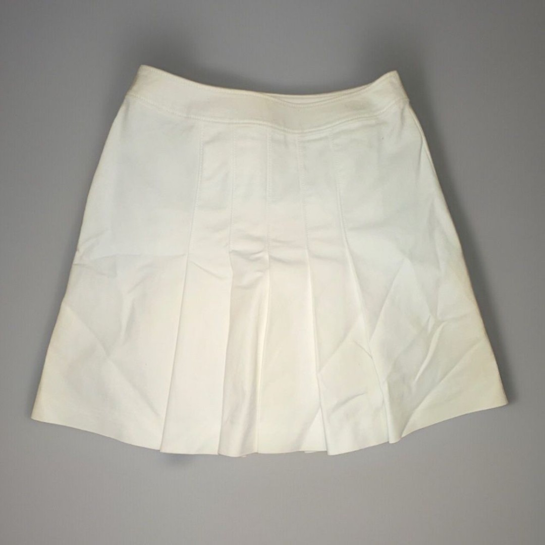 REVECCA TAYLOR Military Cotton Mini Skirt White 2