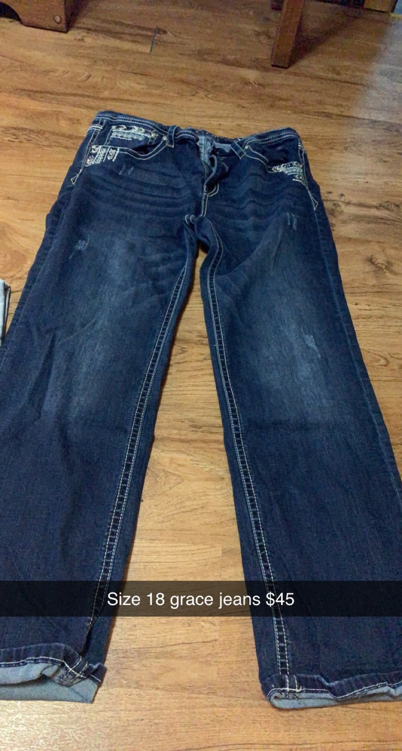grace in la stretch boot cut jeans